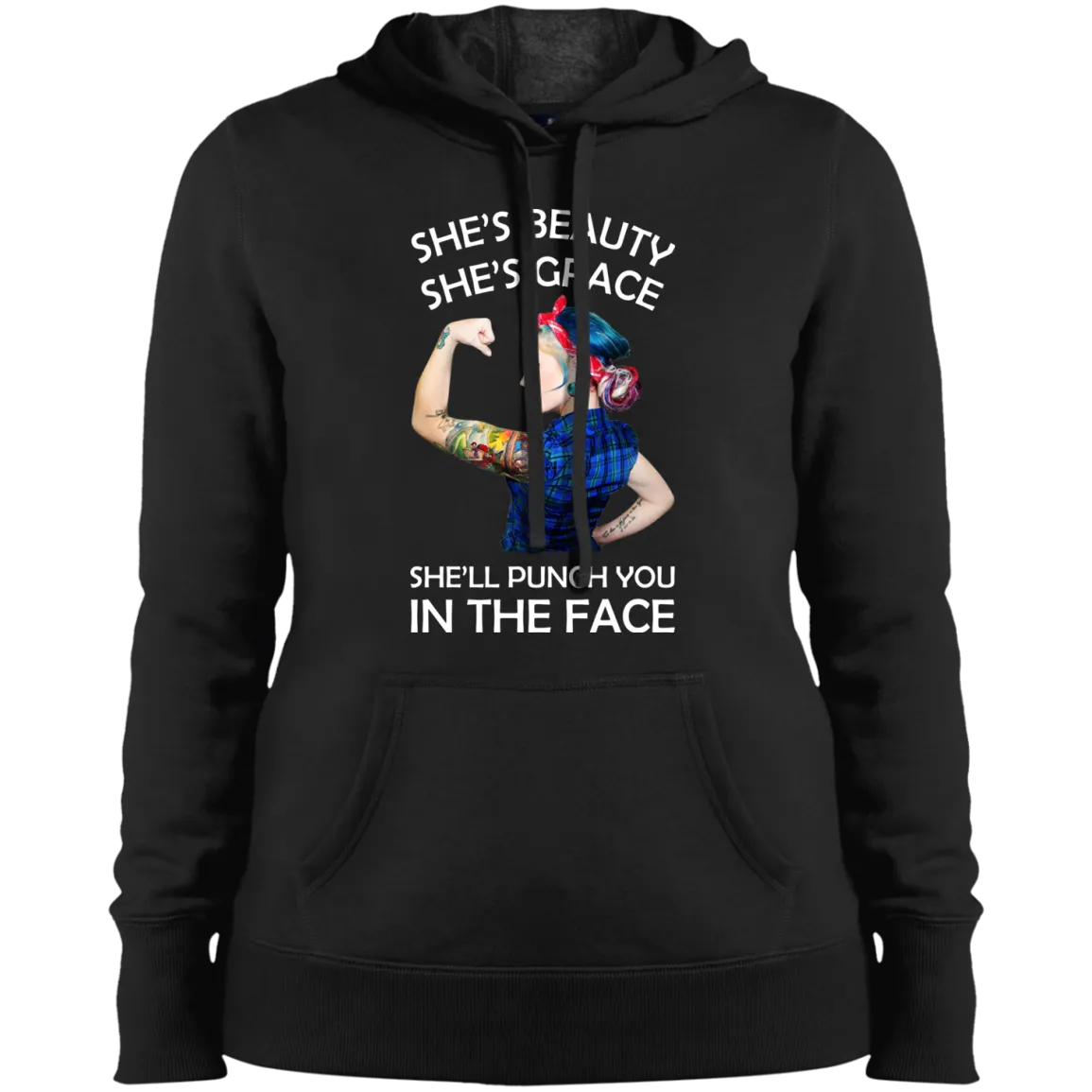 She's Beauty She's Grace She'll Punch You In The Place Hoodie Shirt