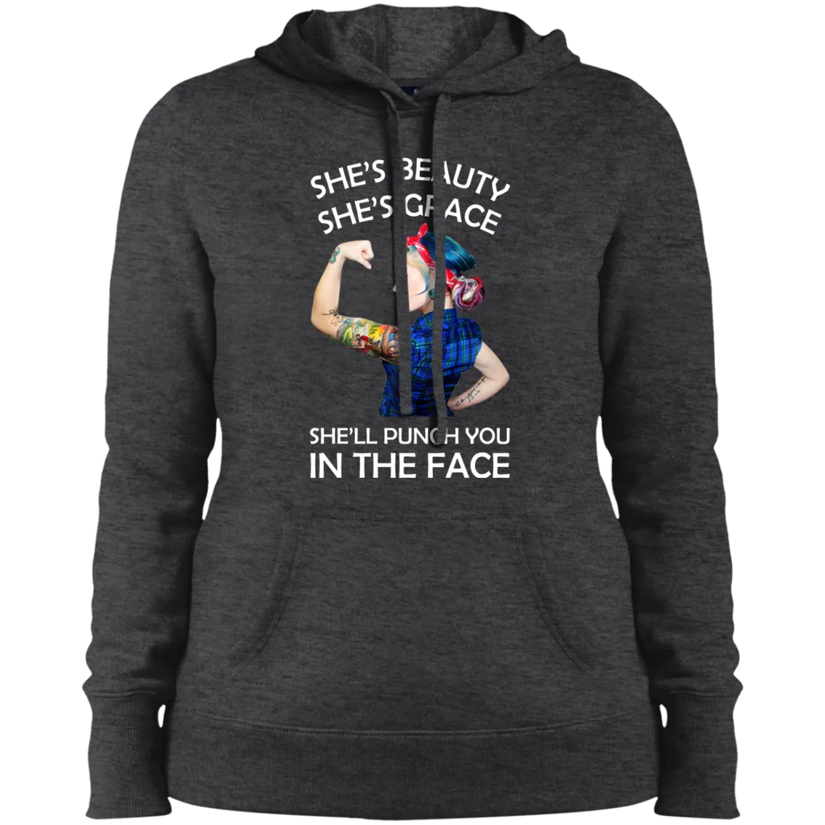 She's Beauty She's Grace She'll Punch You In The Place Hoodie Shirt