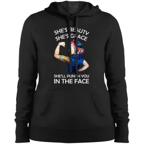 She's Beauty She's Grace She'll Punch You In The Place Hoodie Shirt