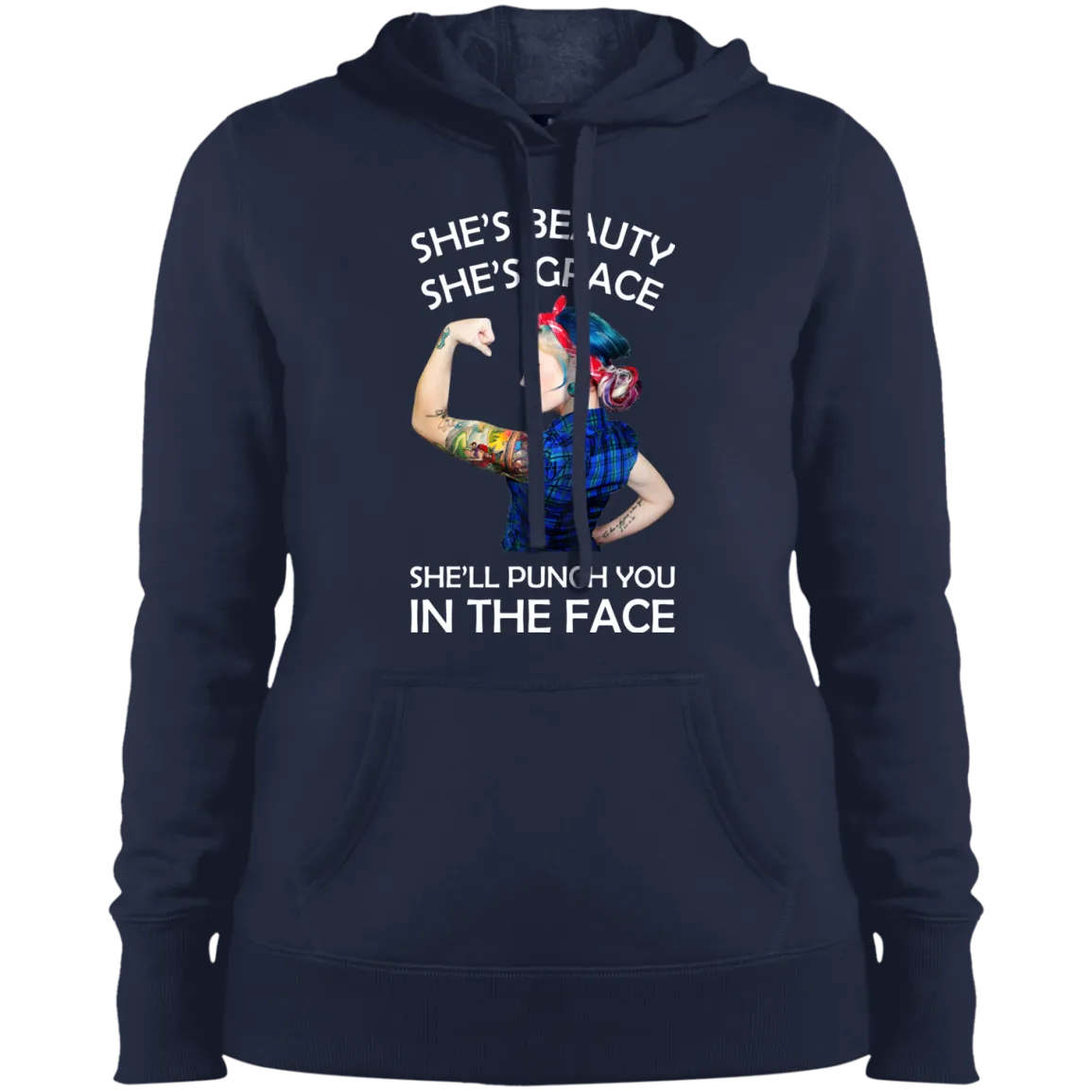 She's Beauty She's Grace She'll Punch You In The Place Hoodie Shirt