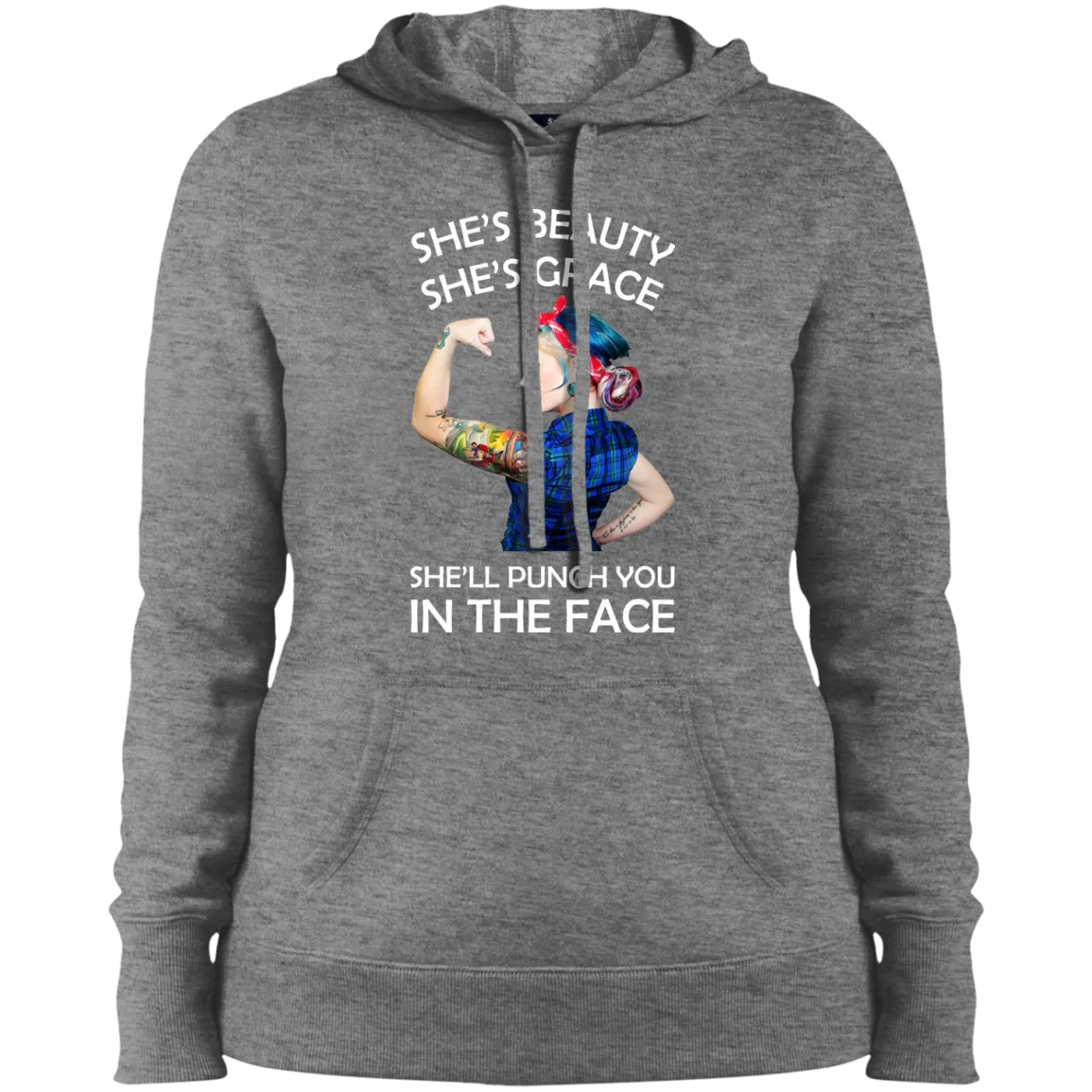 She's Beauty She's Grace She'll Punch You In The Place Hoodie Shirt