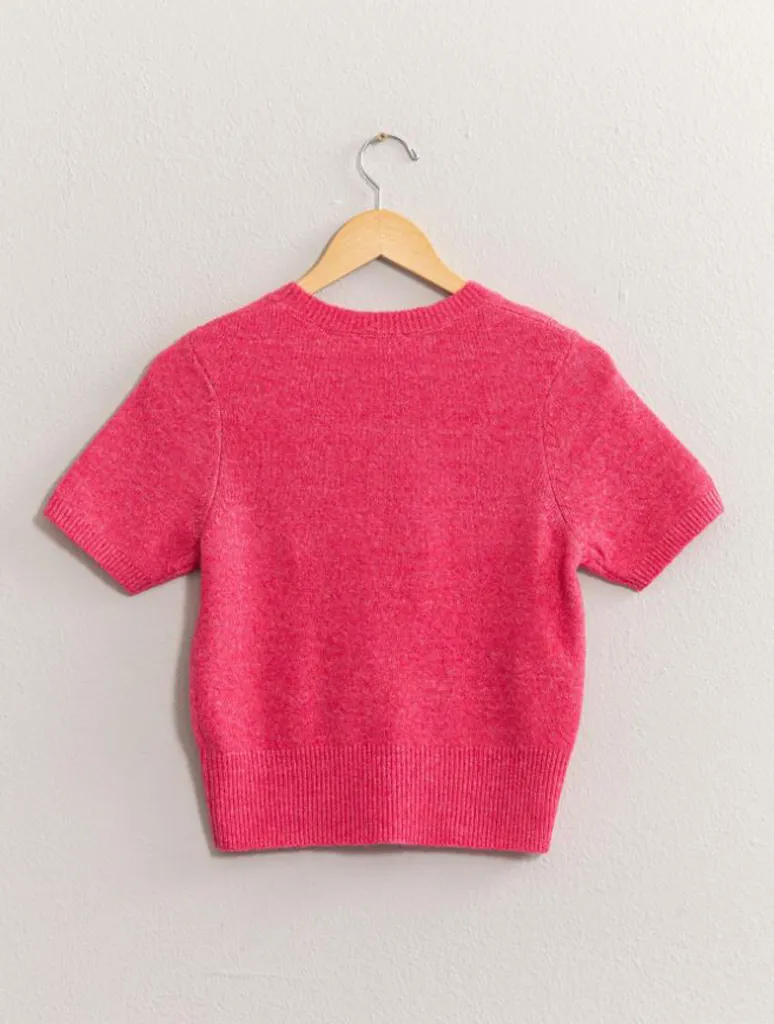 Short Sleeve Knit Sweater