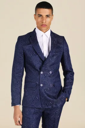 Slim Paisley Double Breasted Jacket