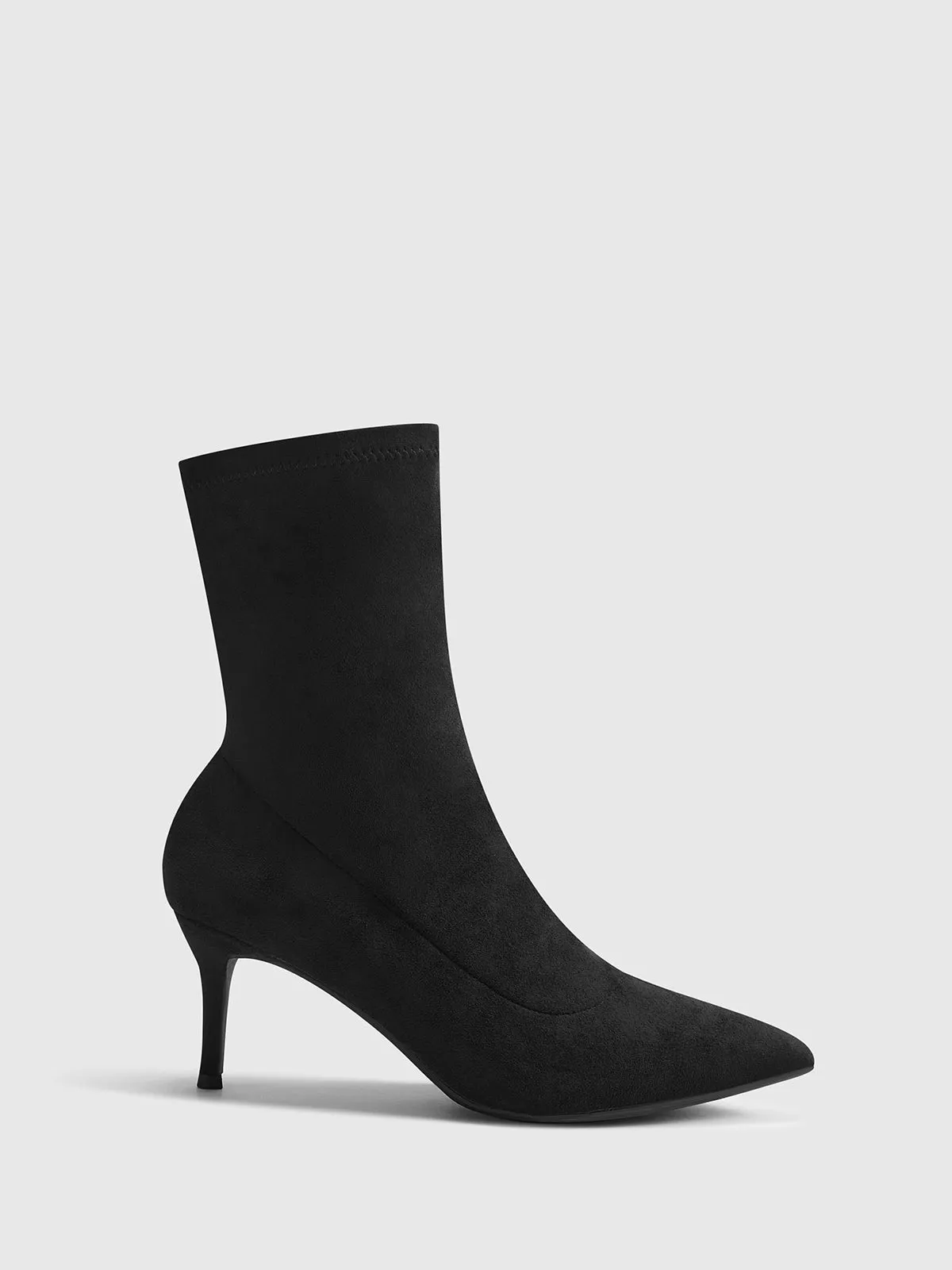 Slingback Heel Suede Ankle Boots