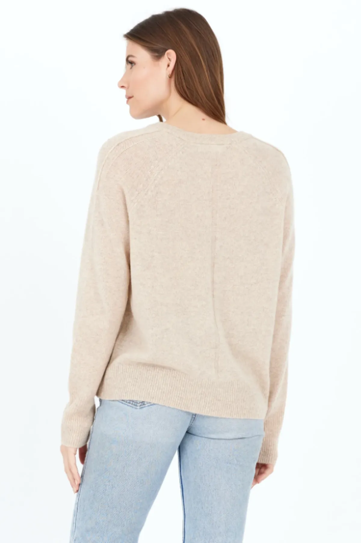 Sloane V-Neck Sweater - Oatmeal