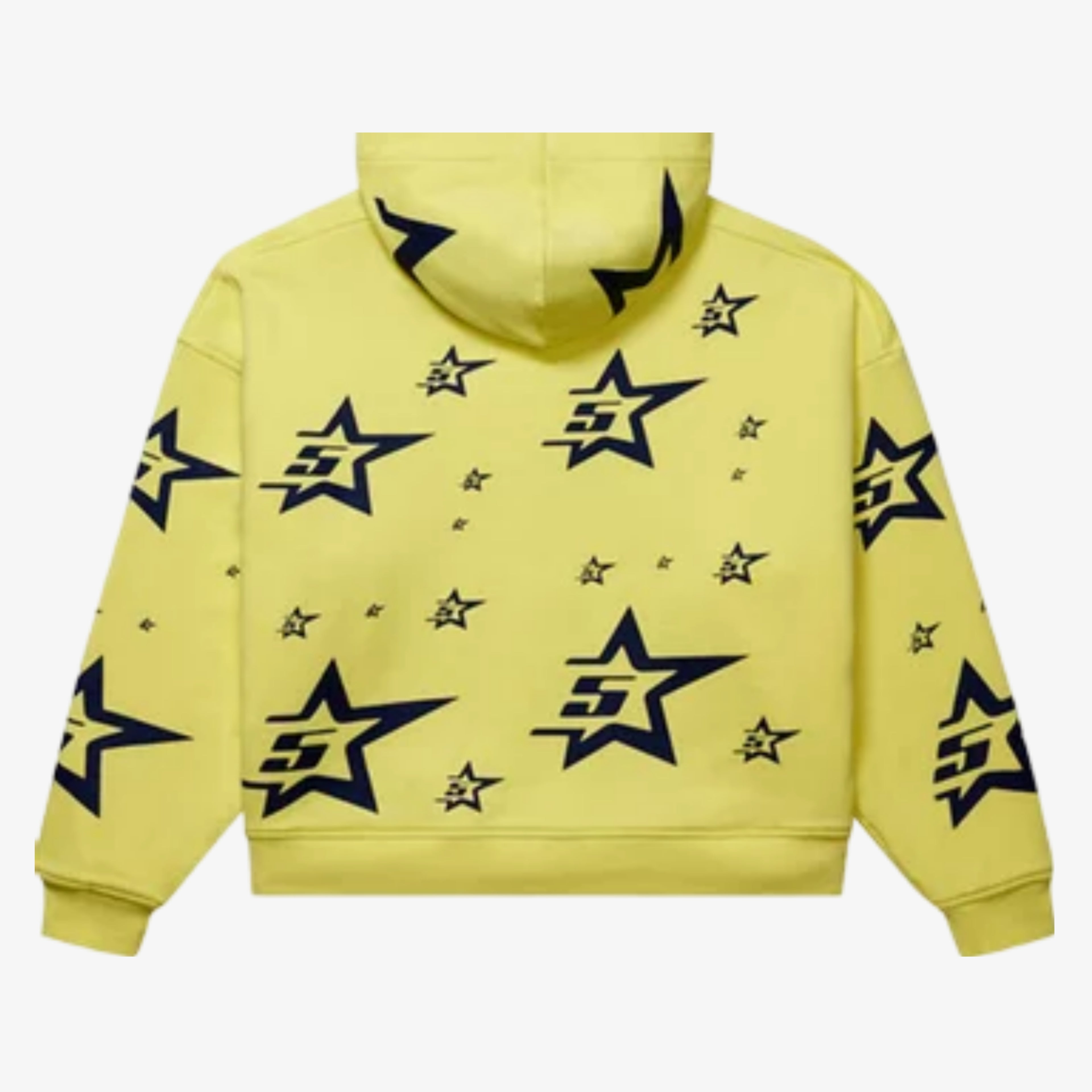 Sp5der '5 Star' Double Layer Zip Hoodie Yellow FW23