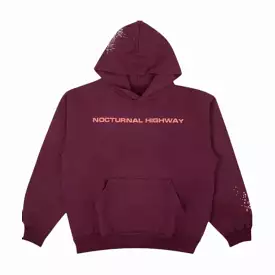 Sp5der 'Nocturnal Highway' Pullover Hoodie Dark Purple FW22