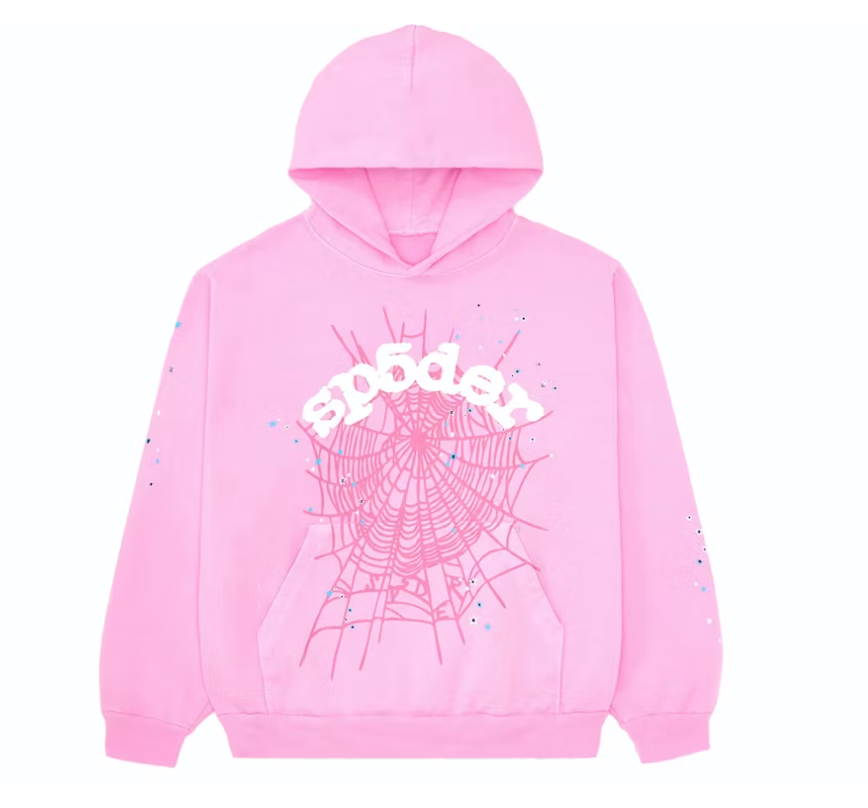 Sp5der OG Web Hoodie Pink