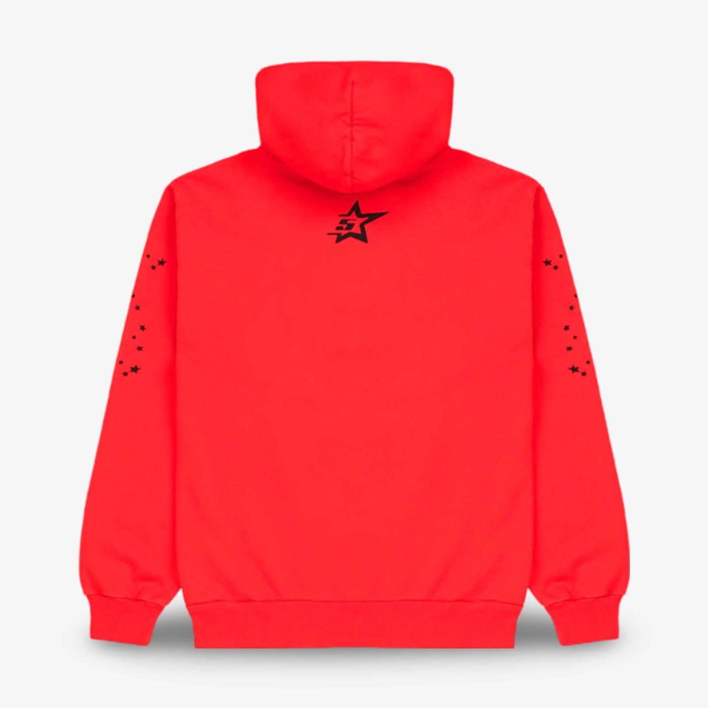 Sp5der 'P*NK V2' Pullover Hoodie Red SS24