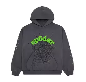 Sp5der Wait Web Hoodie Slate Grey