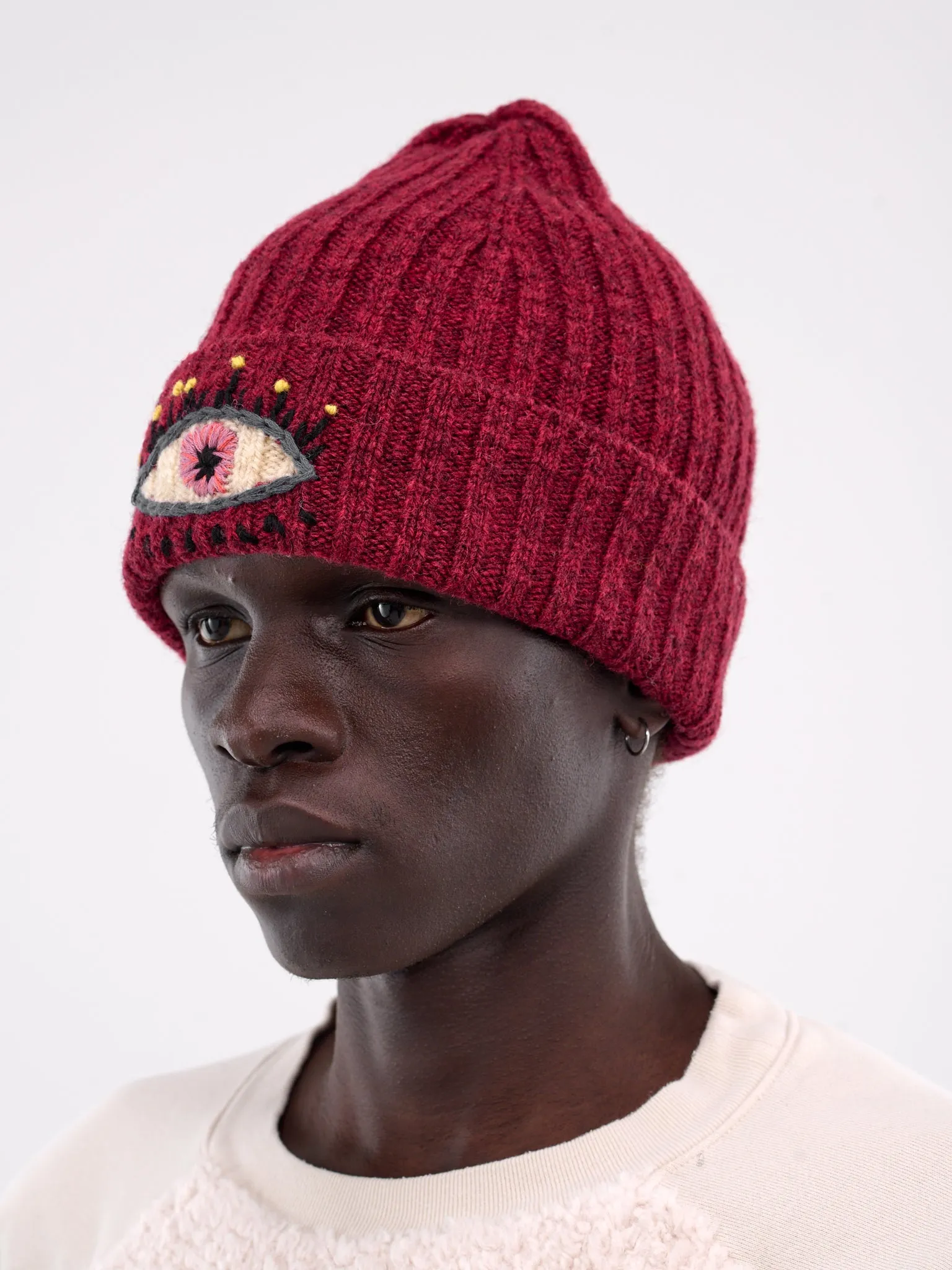 Speakeasy Wool Knit Beanie (K2411XH555-BURGUNDY)