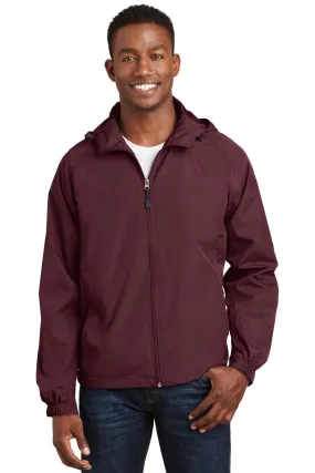 Sport-Tek Hooded Raglan Jacket JST73 Maroon