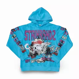 Stainbandz French Terry Pullover Hoodie 'SB Studios Racing / Get Out My Way' Blue