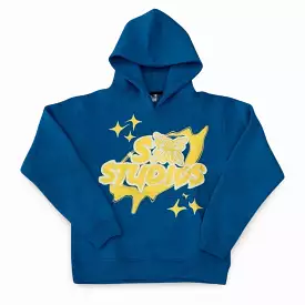 Stainbandz Puff Print Pullover Hoodie 'SB Studios' Blue / Yellow