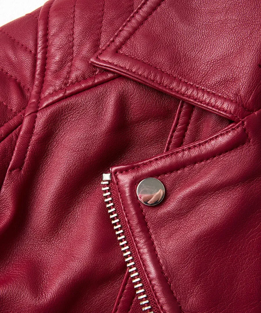 Stitch Detail Biker Jacket