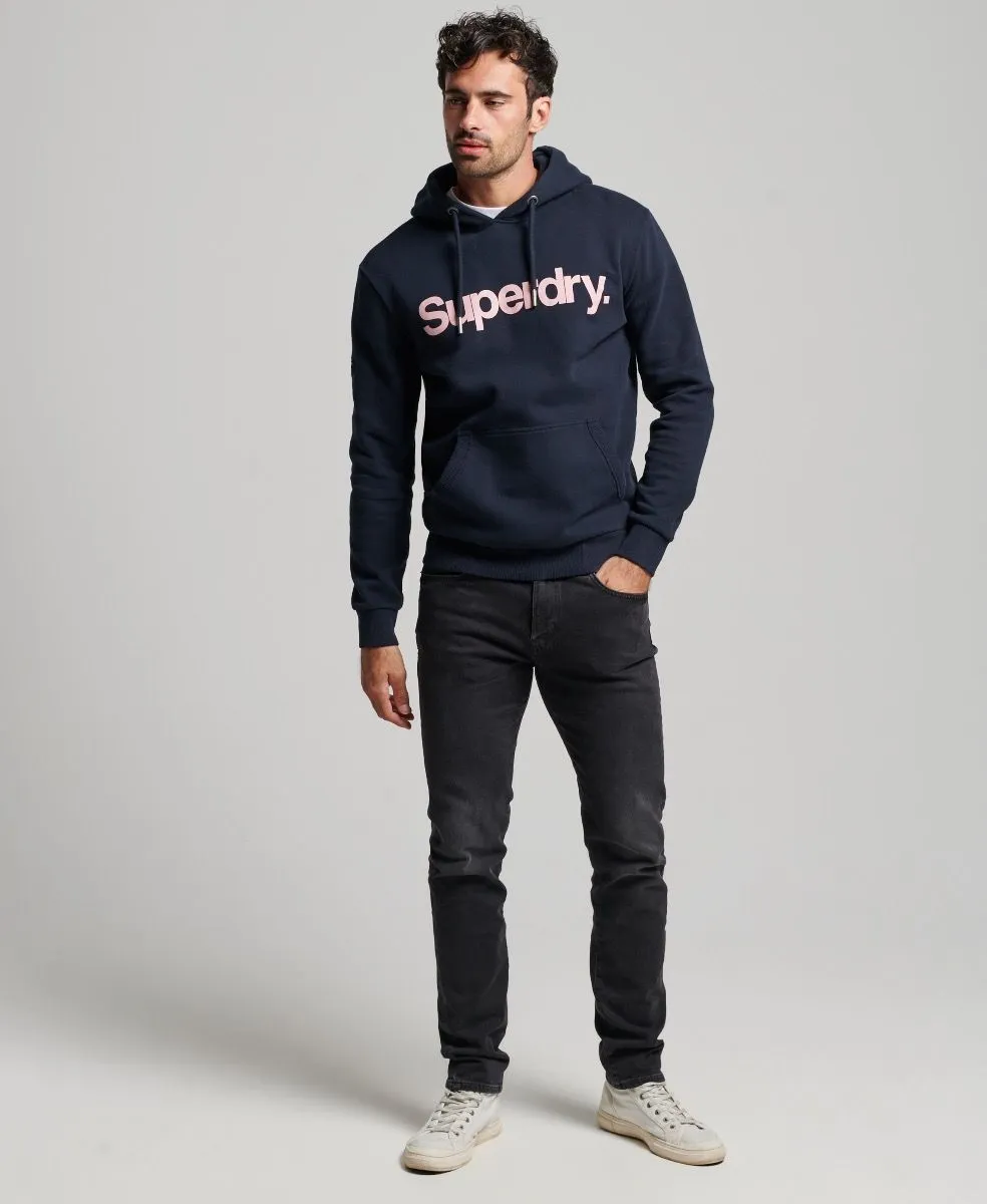 Superdry Classic Logo Hooded Sweatshirts Eclipse Navy