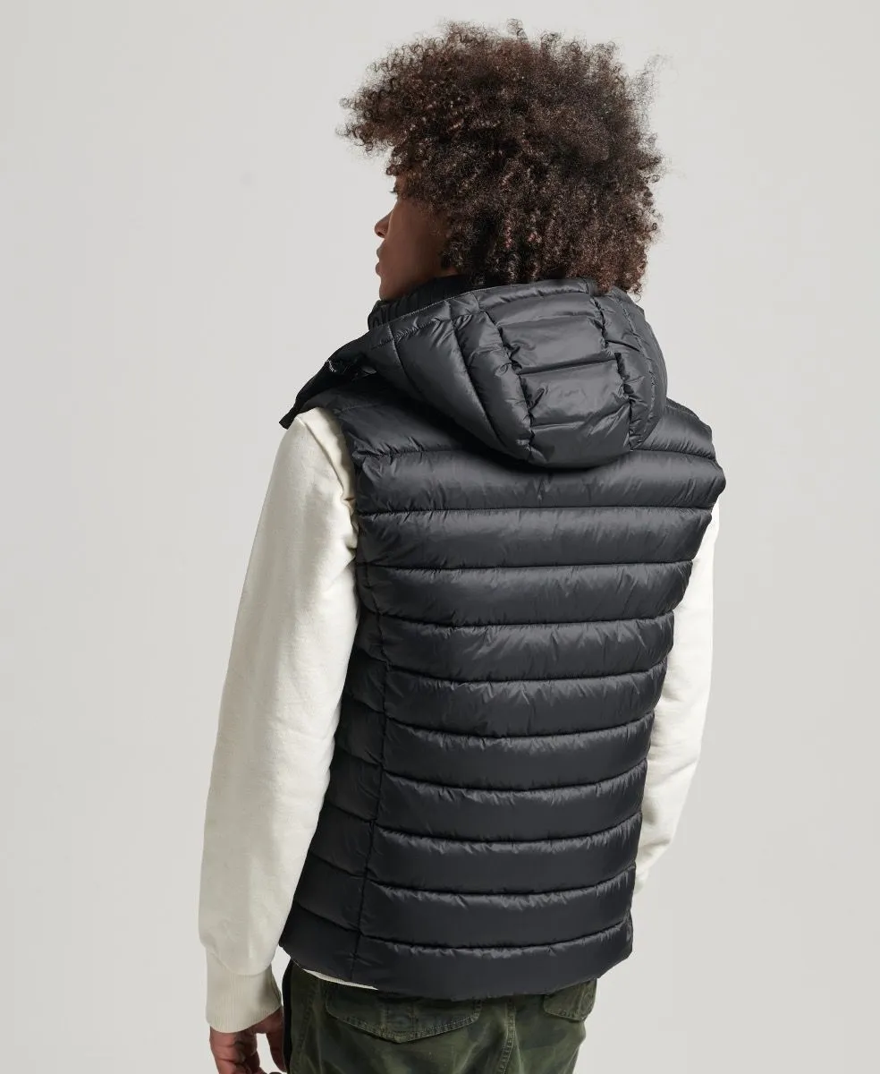 Superdry Hooded Classic Padded Gilet Black