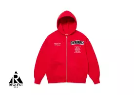 Supreme Salvation Zip Up Hooded Sweatshirt “Red”