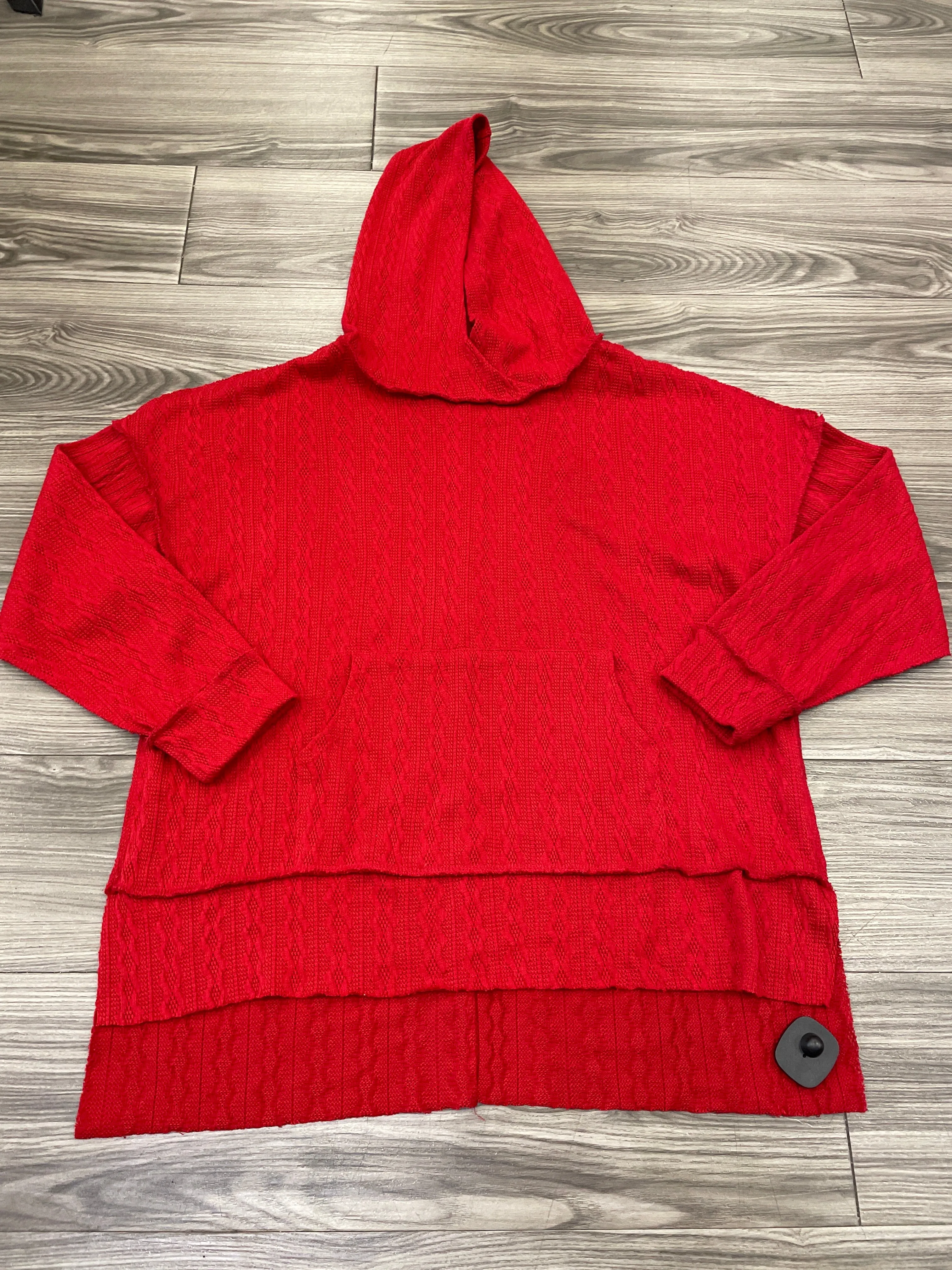 Sweatshirt Hoodie By Haptics In Red, Size: L