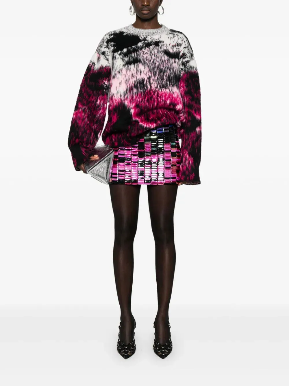 THE ATTICO - Animalier Pattern Sweater