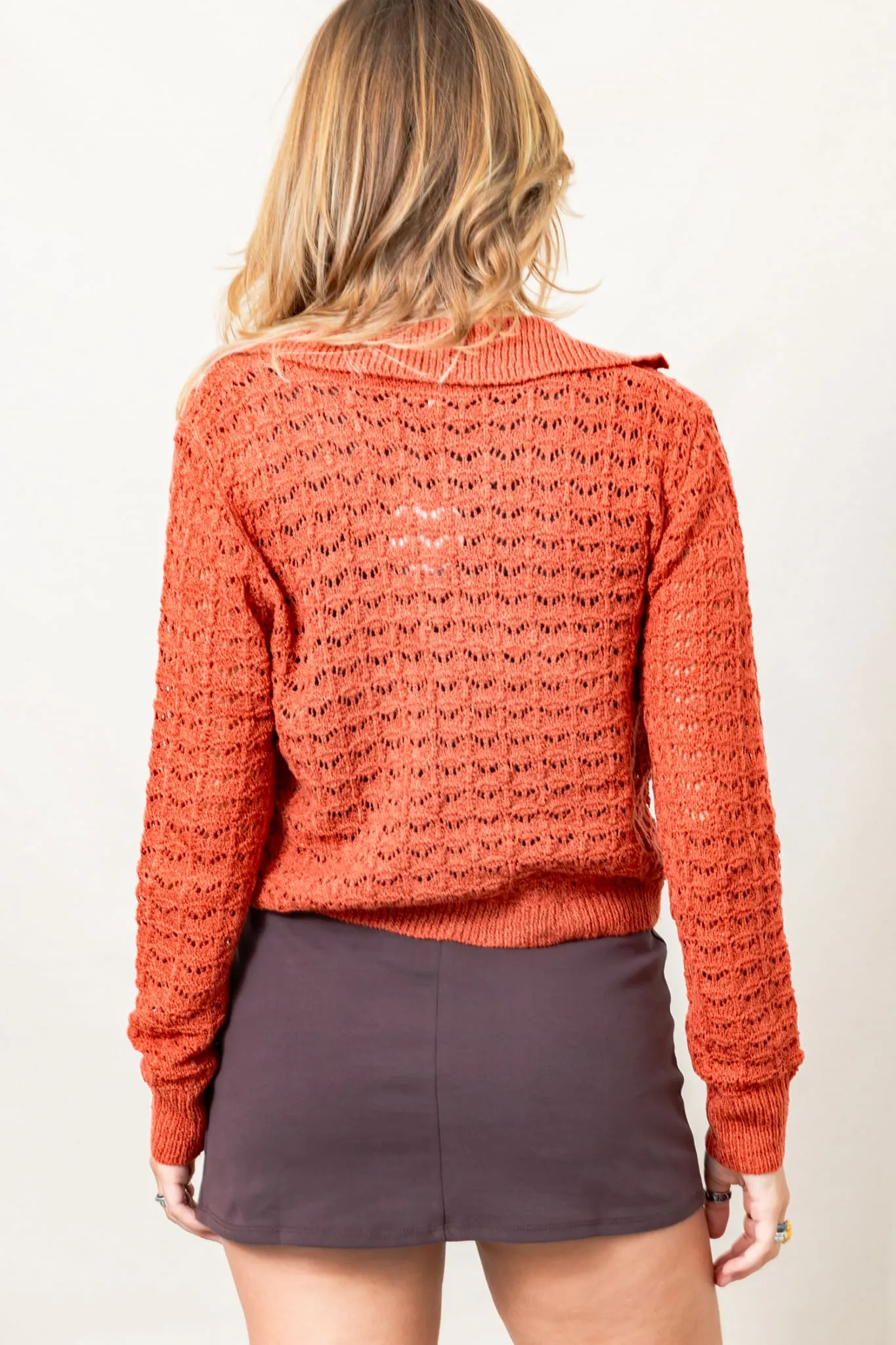 The Celia Collared Crop Sweater