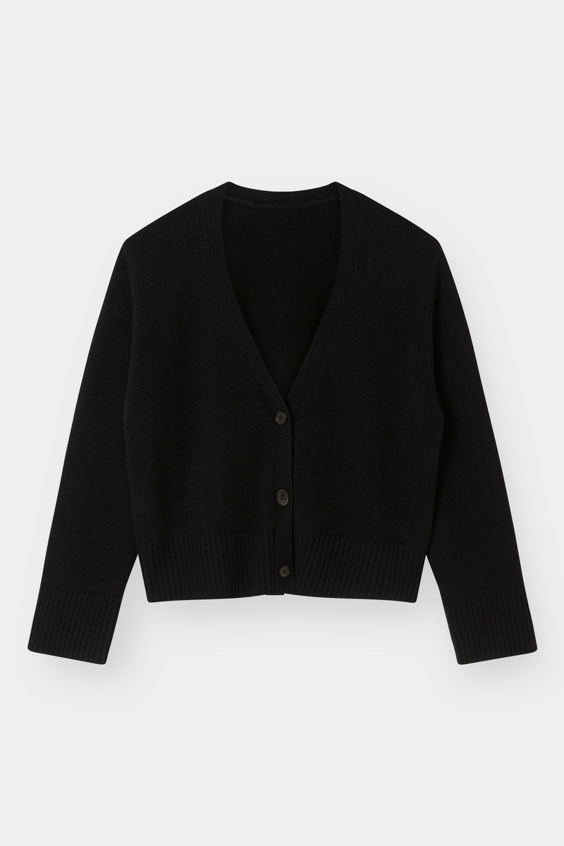 THE CLASSIC CARDIGAN - BLACK