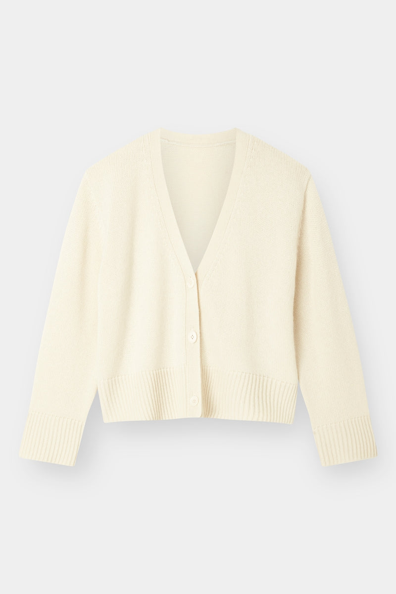 THE CLASSIC CARDIGAN - ECO WHITE