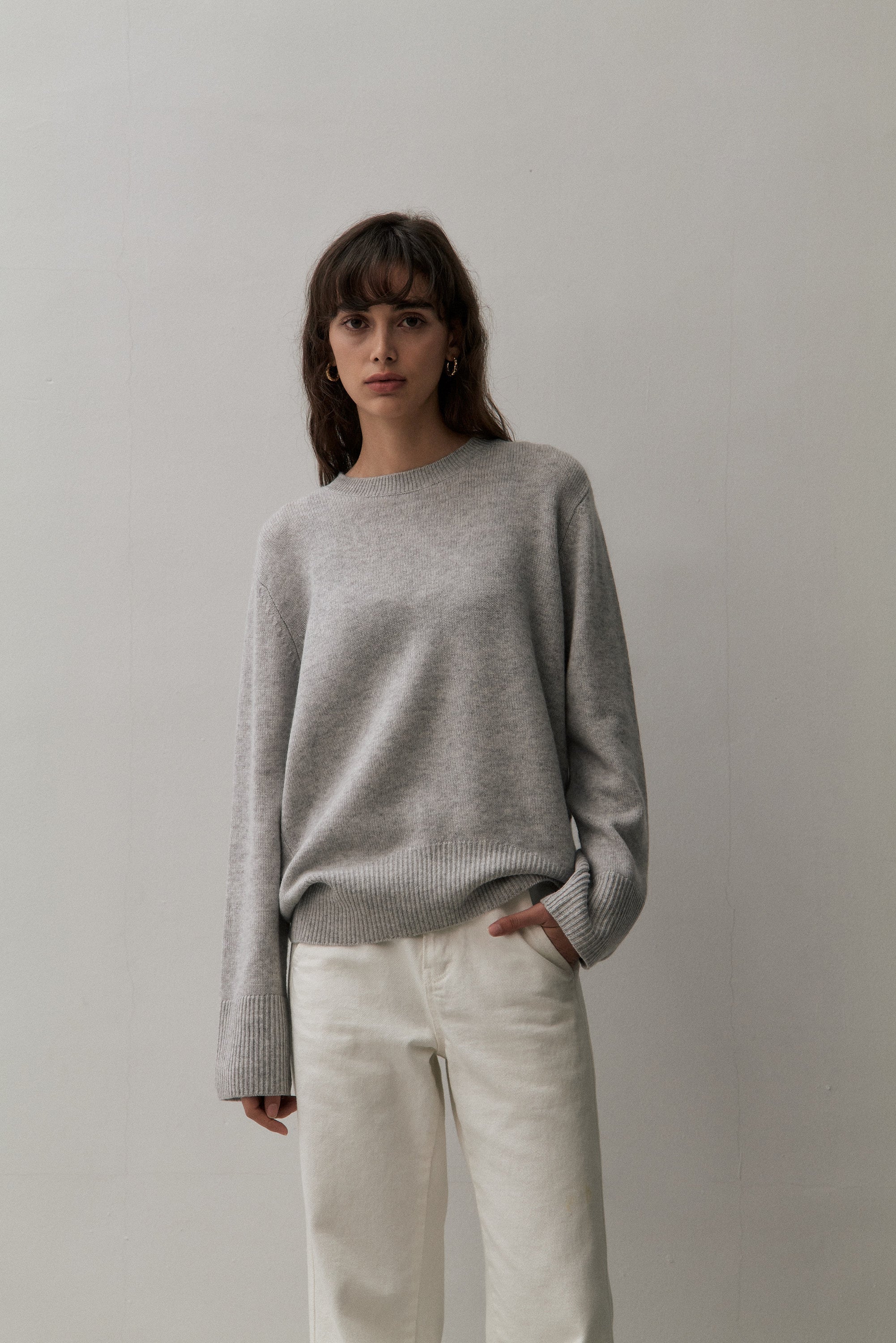 THE CLASSIC CREW SWEATER - FOGGY