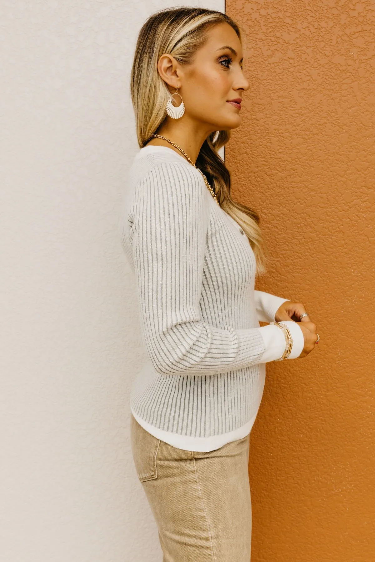 The Nala Ribbed Henley Sweater