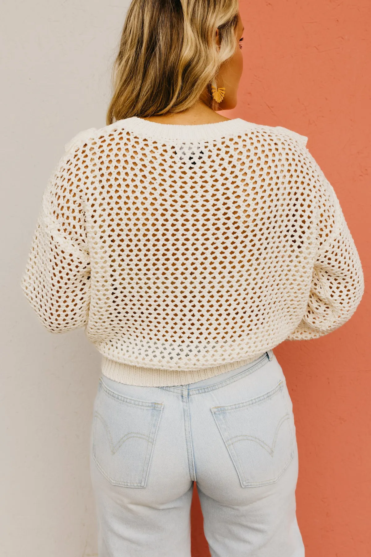 The Talia Ruffle Waffle Sweater