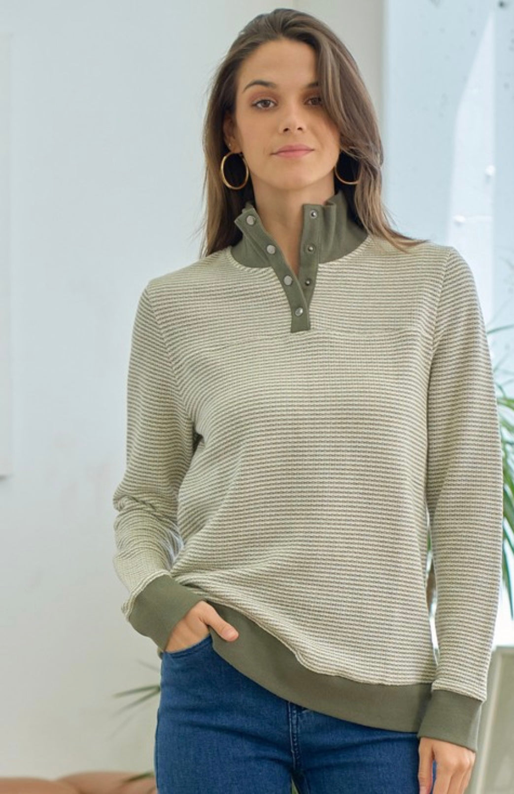 The Tenley Half Button Sweater