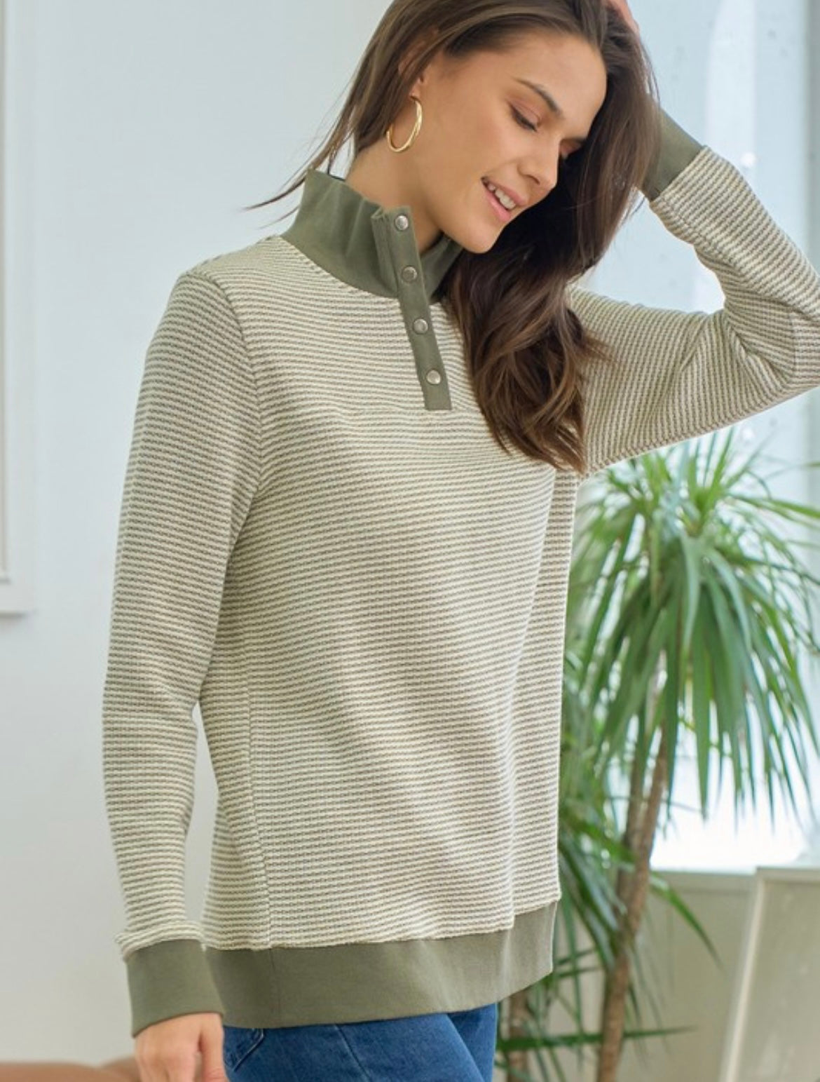 The Tenley Half Button Sweater