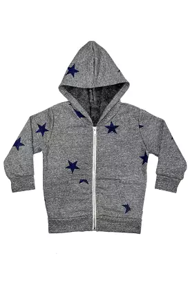 Toddler Triblend Vintage Star Zip Hoodie Made in USA  25560VST