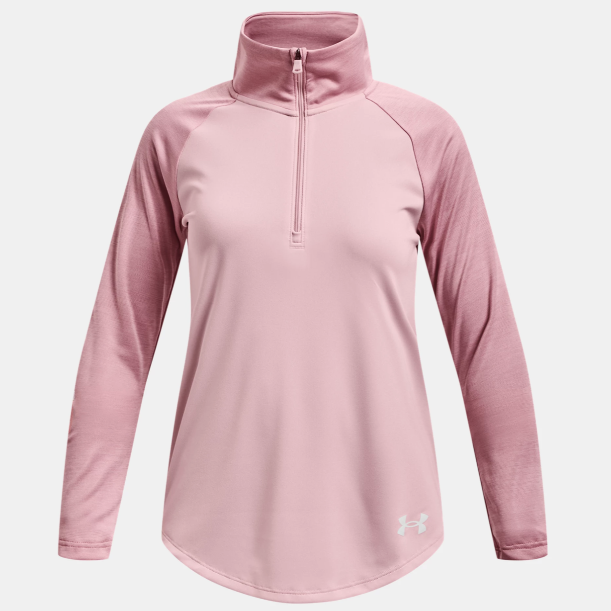 Under Armour Prime Pink/Bauhaus Blue Tech Graphic Half Zip Tee