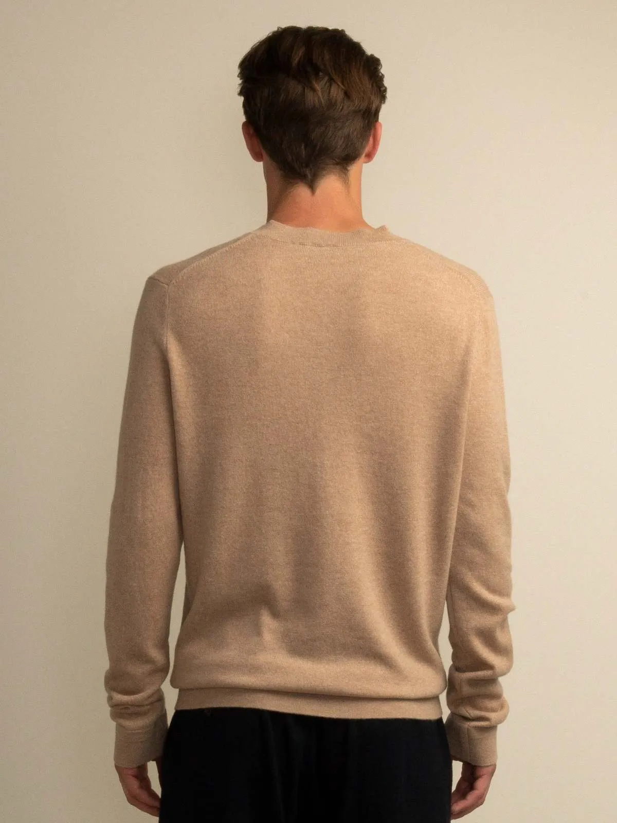 V Neck Sweater - Camel