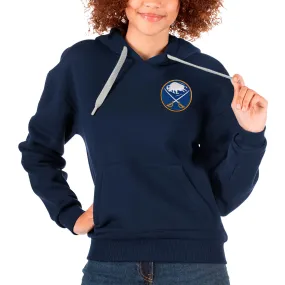 Women's Buffalo Sabres Antigua Navy Primary Logo Victory Pullover Hoodie