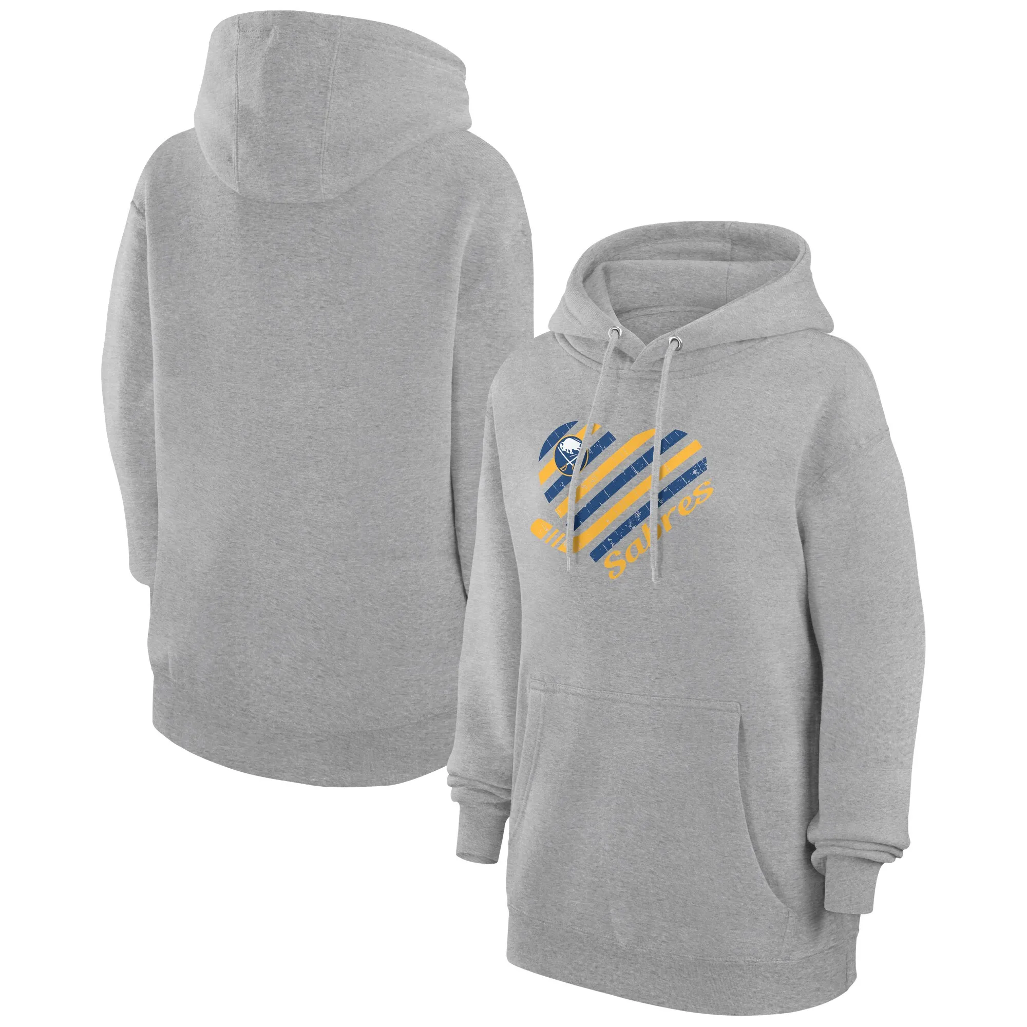 Women's Buffalo Sabres  G-III 4Her by Carl Banks Heather Gray Heart Pullover Hoodie