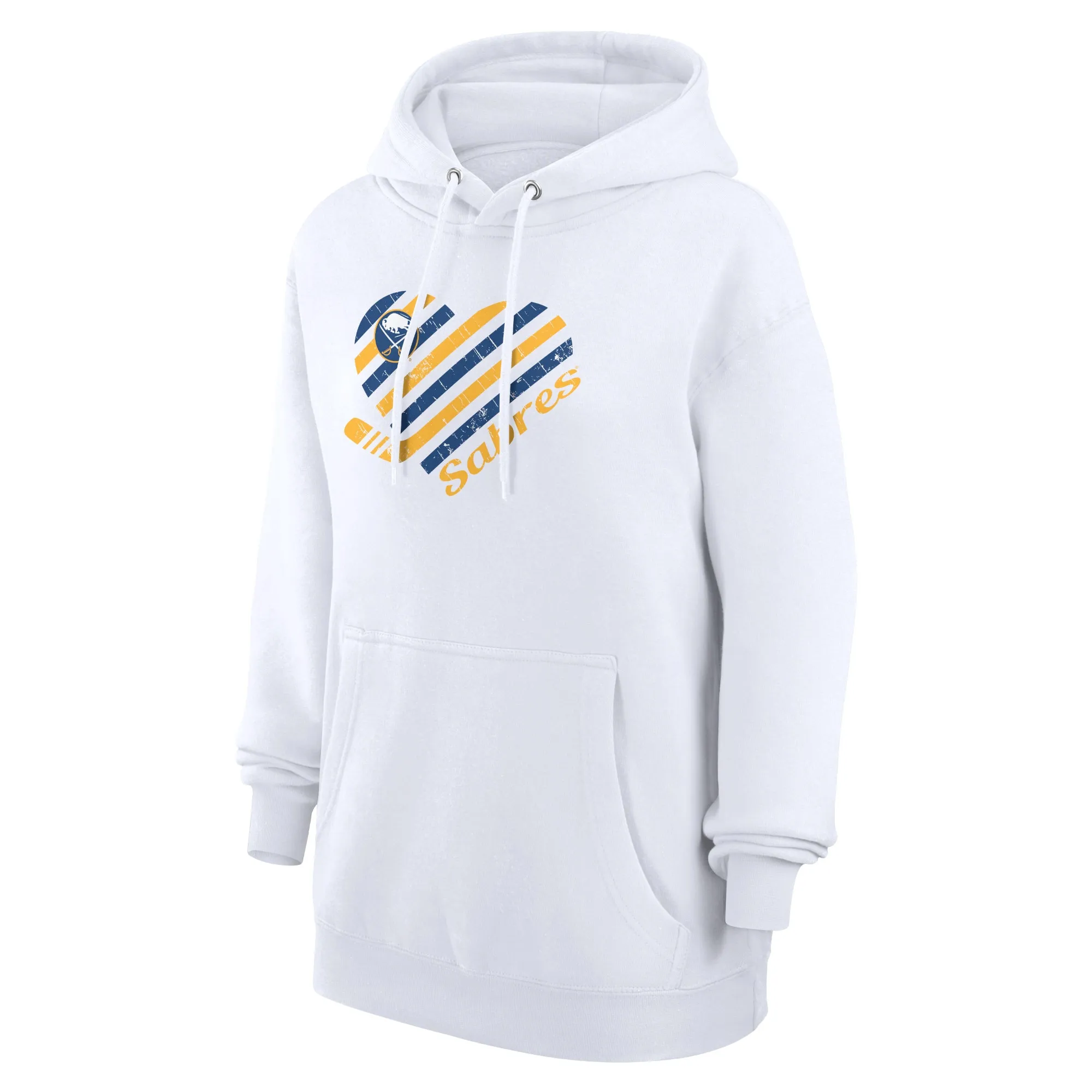 Women's Buffalo Sabres  G-III 4Her by Carl Banks White Heart Pullover Hoodie