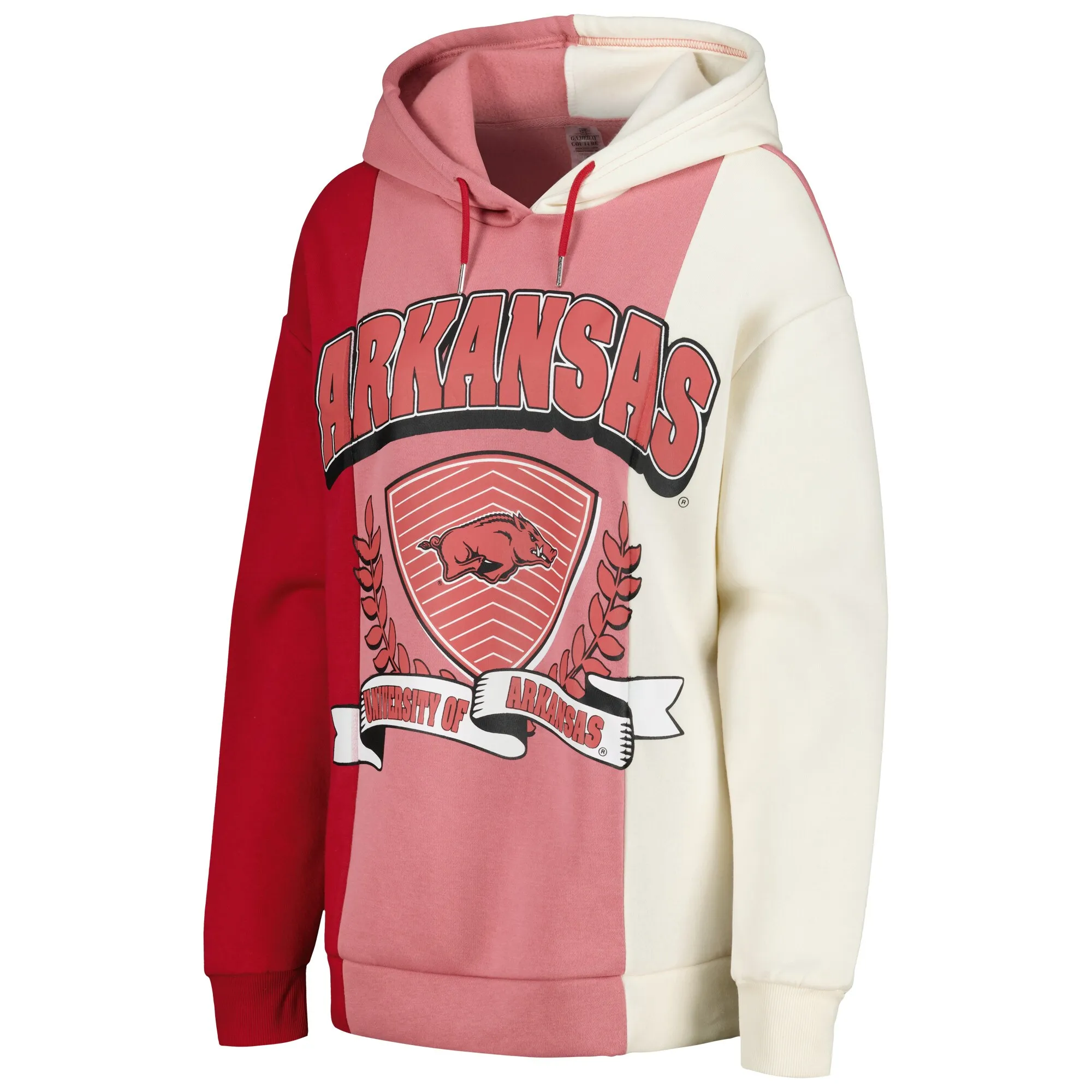 Women's Gameday Couture Cardinal Arkansas Razorbacks Hall of Fame Colorblock Pullover Hoodie