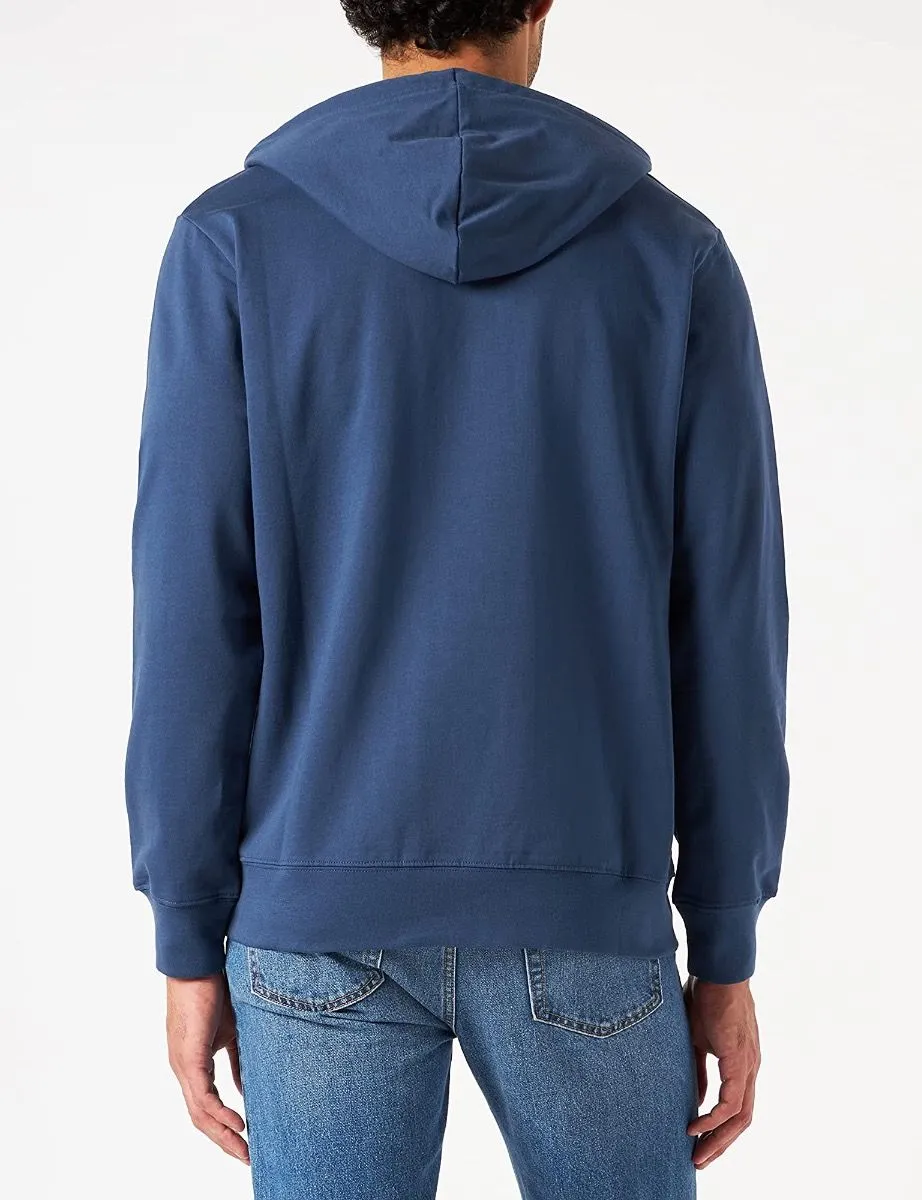 Wrangler Logo Hooded Sweatshirts Dark Denim