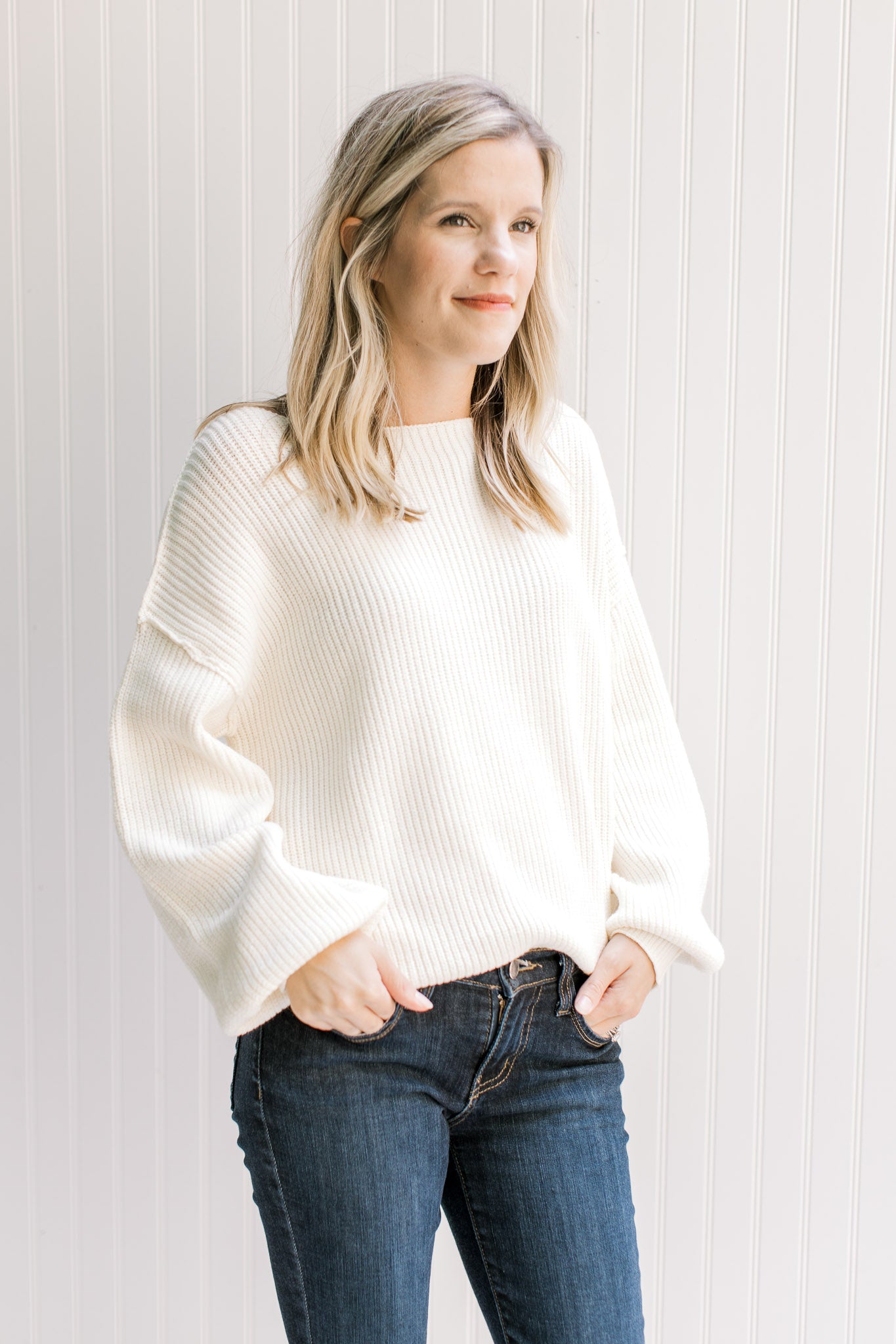 X Aria Ivory Sweater