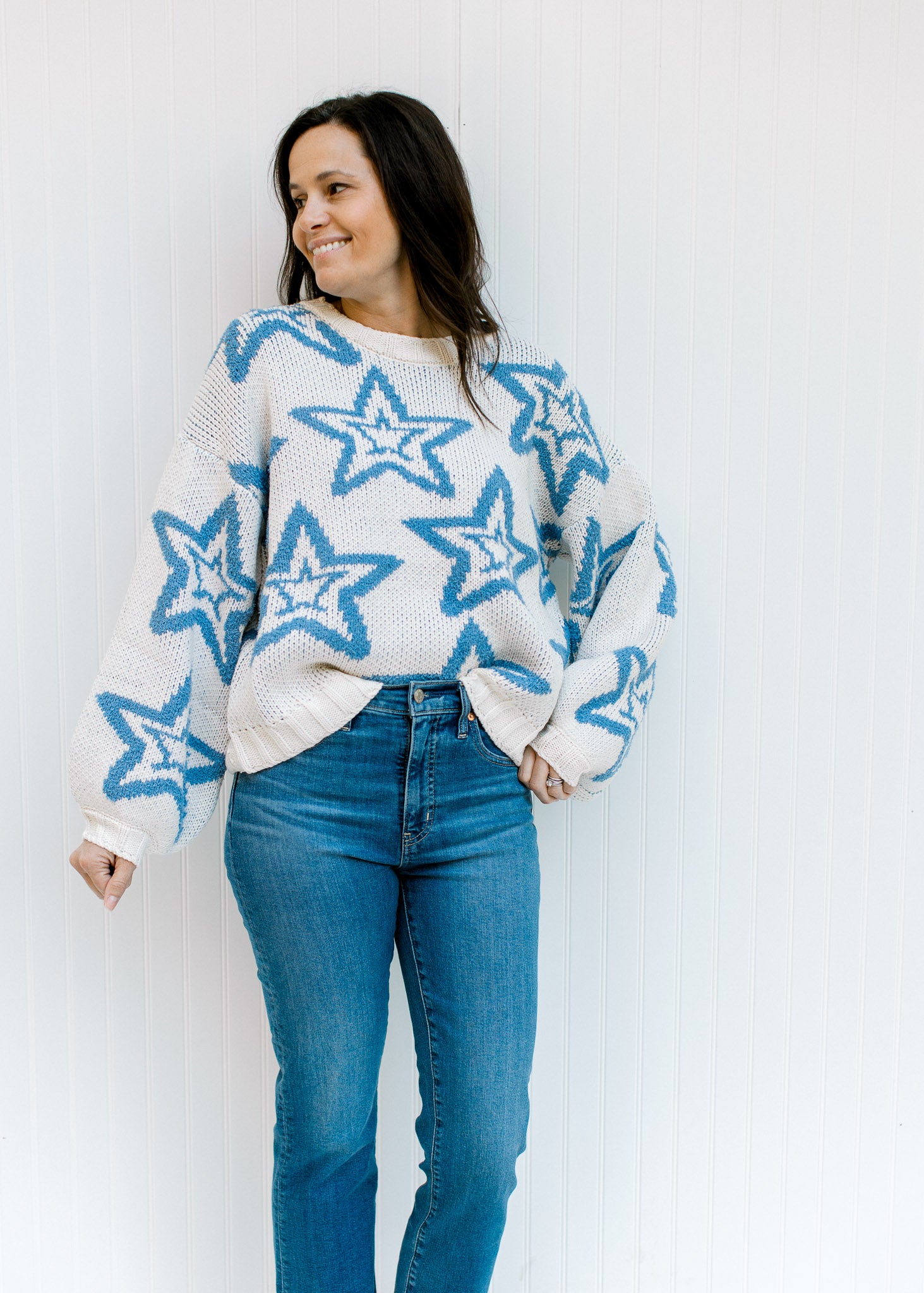 X Blue Star Sweater